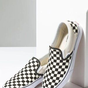 VANS Checkerboard Slip-On Black & Off White Shoes
